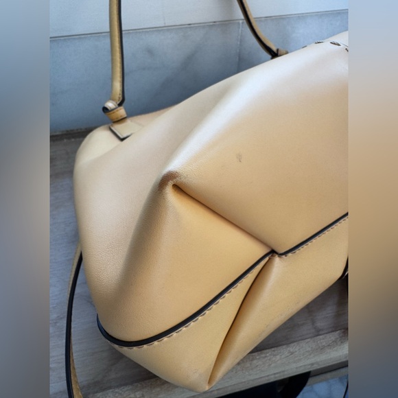 Tory Burch McGraw Small Leather Tote – Butter Yellow - Picture 9 of 16